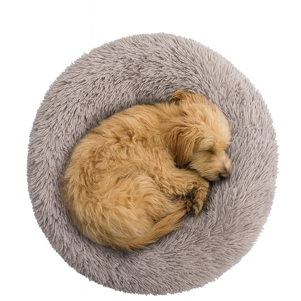 Kuschelnest für Hunde & Katzen – Flauschiges Rundbett (40–110 cm)