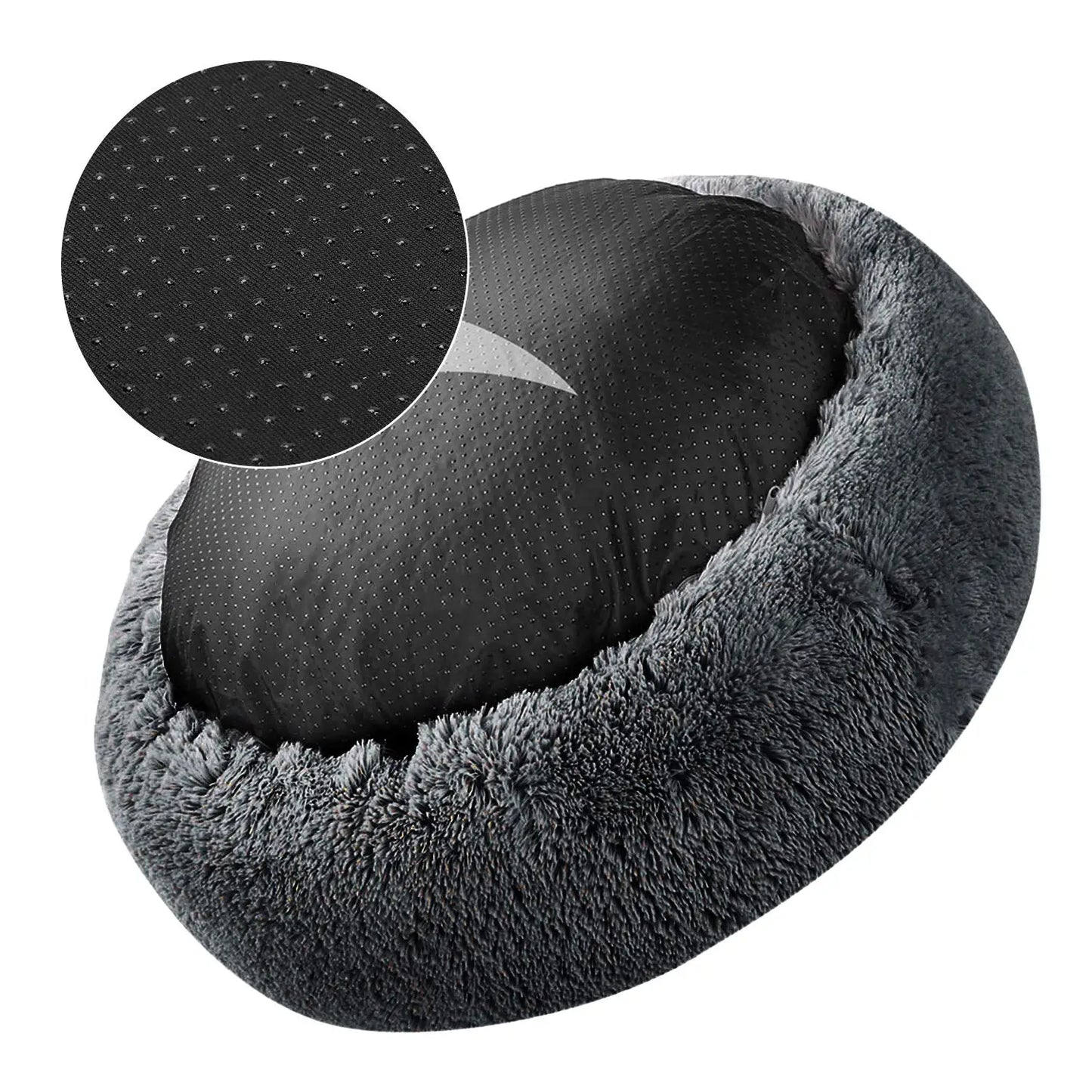 Kuschelnest für Hunde & Katzen – Flauschiges Rundbett (40–110 cm)