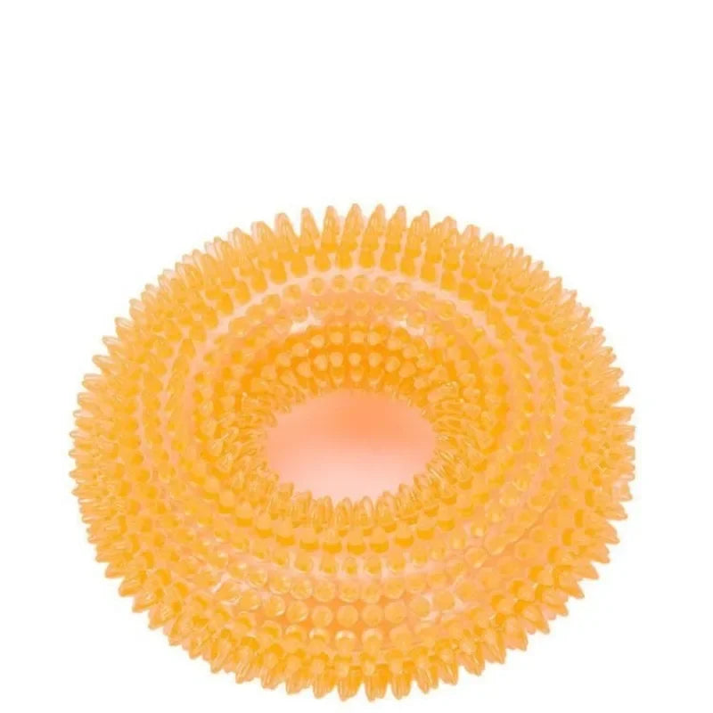 Spiky Dental Kau-Ring für Hunde – 10 cm Ø, robustes TPR-Gummi