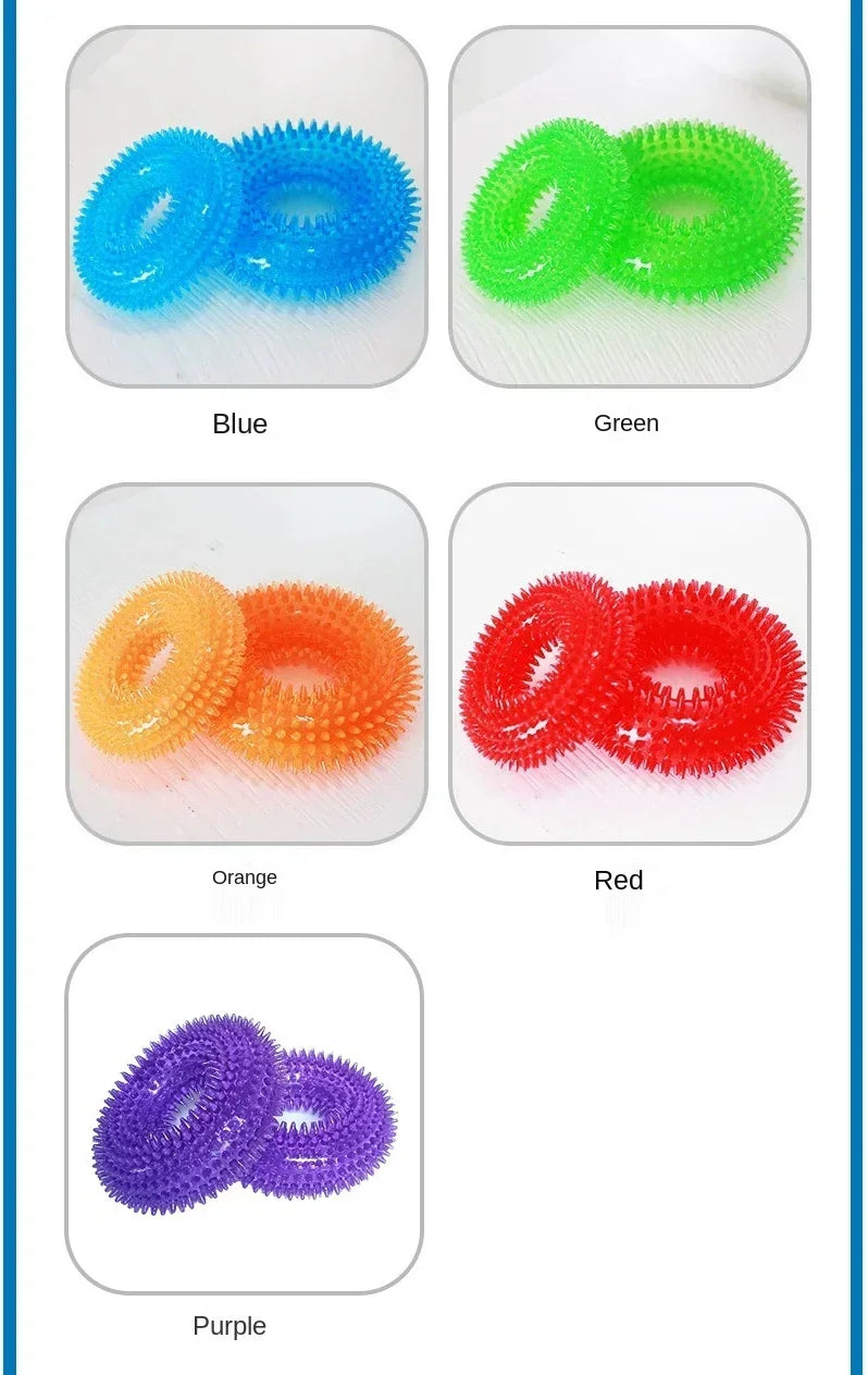 Spiky Dental Kau-Ring für Hunde – 10 cm Ø, robustes TPR-Gummi