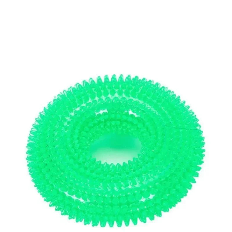 Spiky Dental Kau-Ring für Hunde – 10 cm Ø, robustes TPR-Gummi