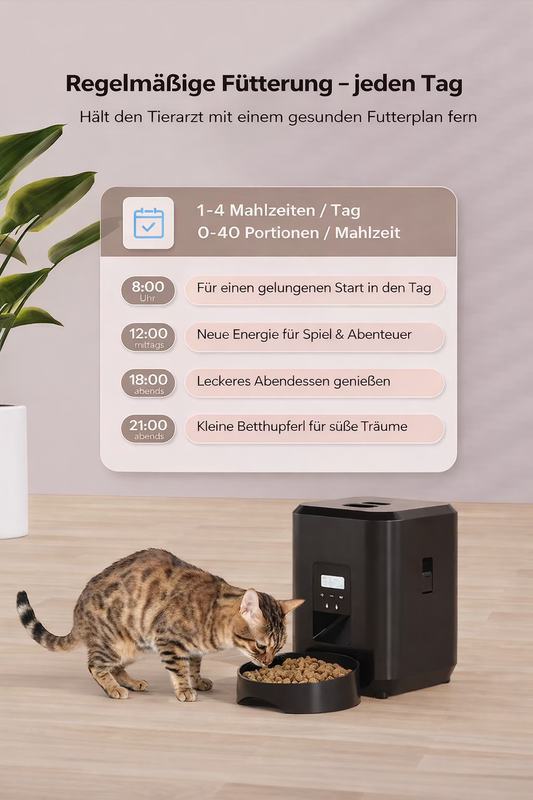 Smarter Futterautomat für Hunde & Katzen mit Timer