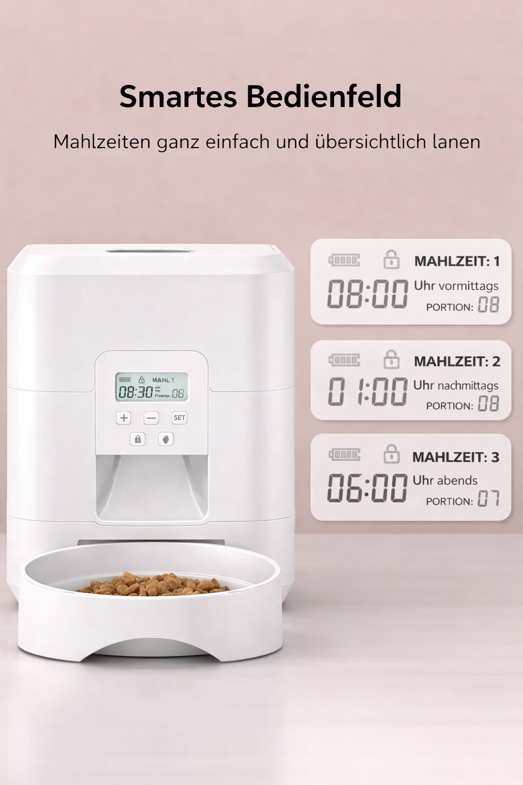 Smarter Futterautomat für Hunde & Katzen mit Timer