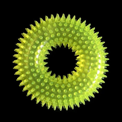 Spiky Dental Kau-Ring für Hunde – 10 cm Ø, robustes TPR-Gummi